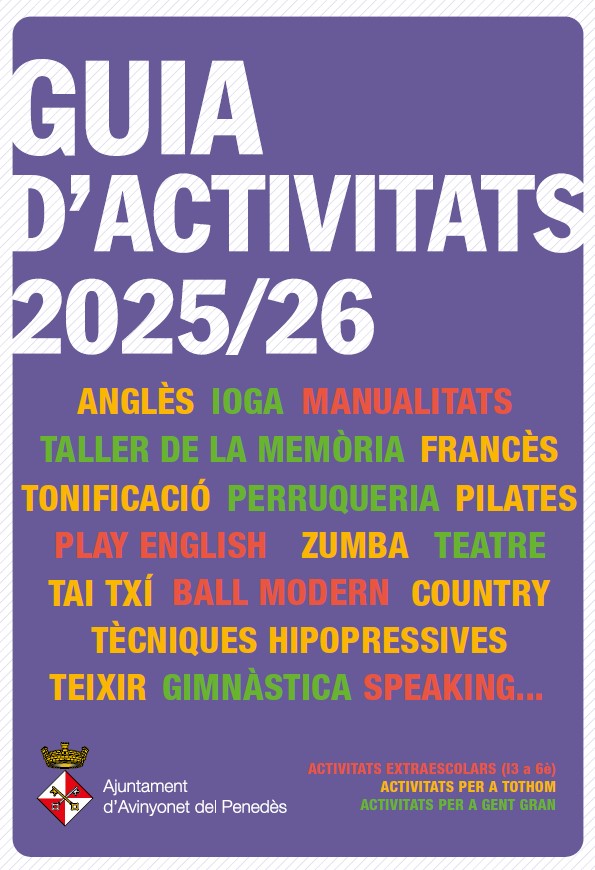 Ja disponible la nova Guia d'Activitats 2025-2026
