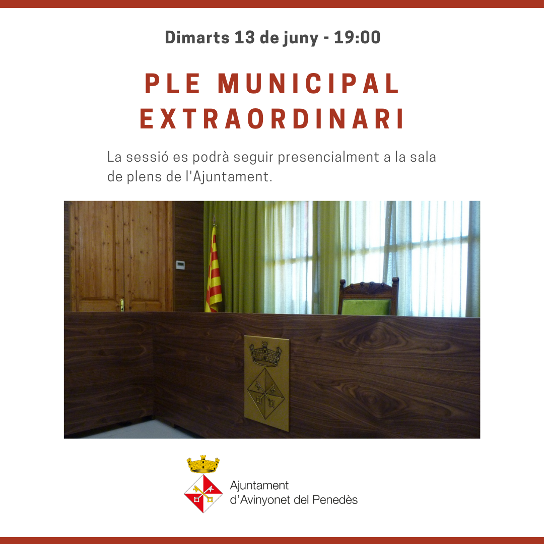 Ple municipal extraordinari 