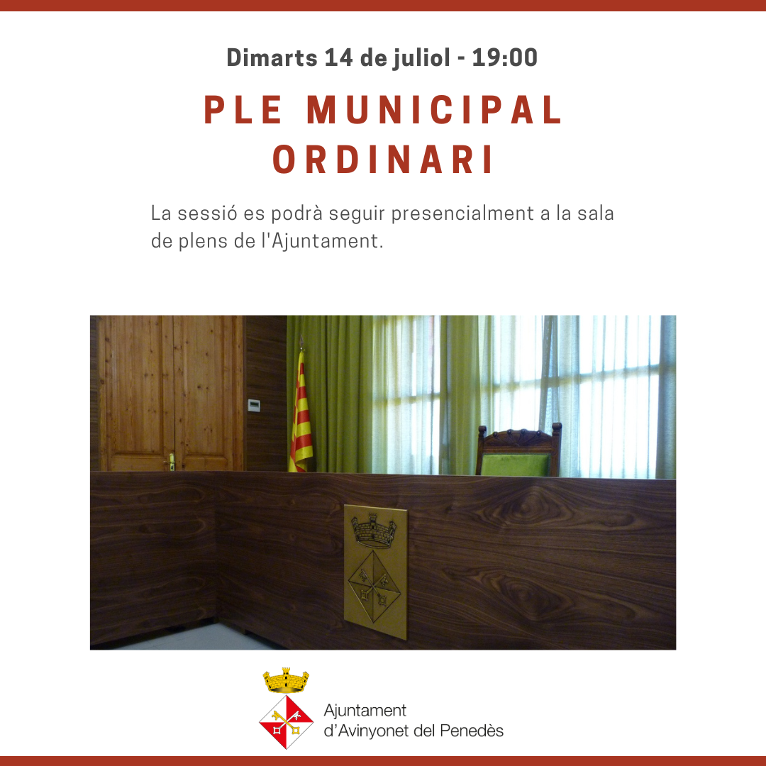 Ple municipal ordinari