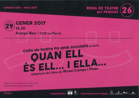 Aquest diumenge la roda de teatre amateur de l'Alt Penedès arriba al municipi #Roda26