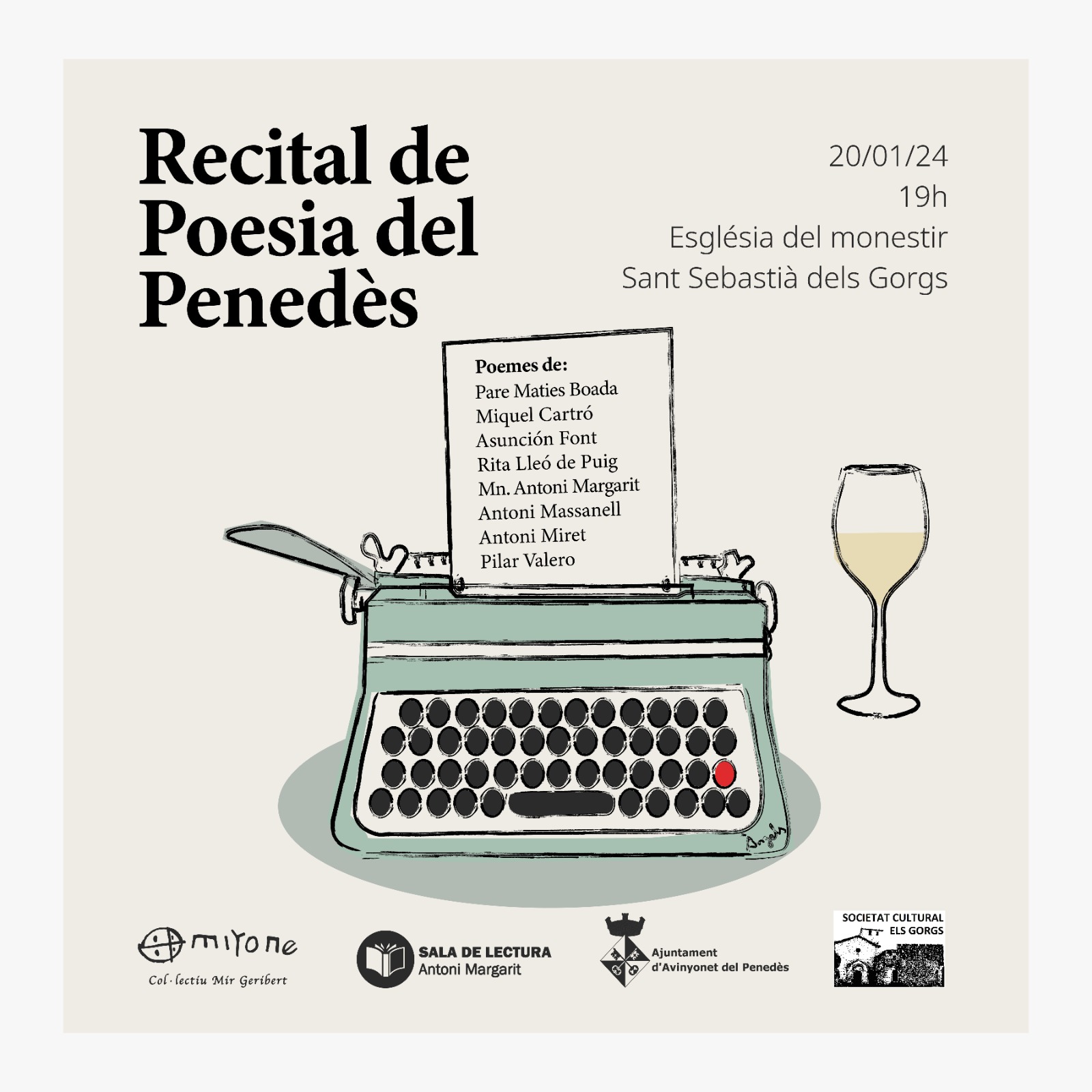 Recital de poesia del Penedès al Monestir de Sant Sebastià dels Gorgs