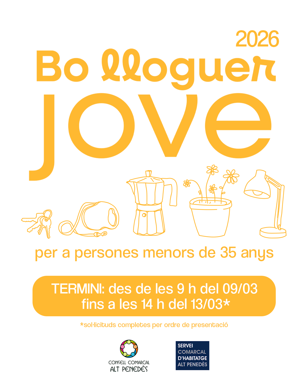 Oberta la convocat&ograve;ria del Bo Lloguer Jove 2026