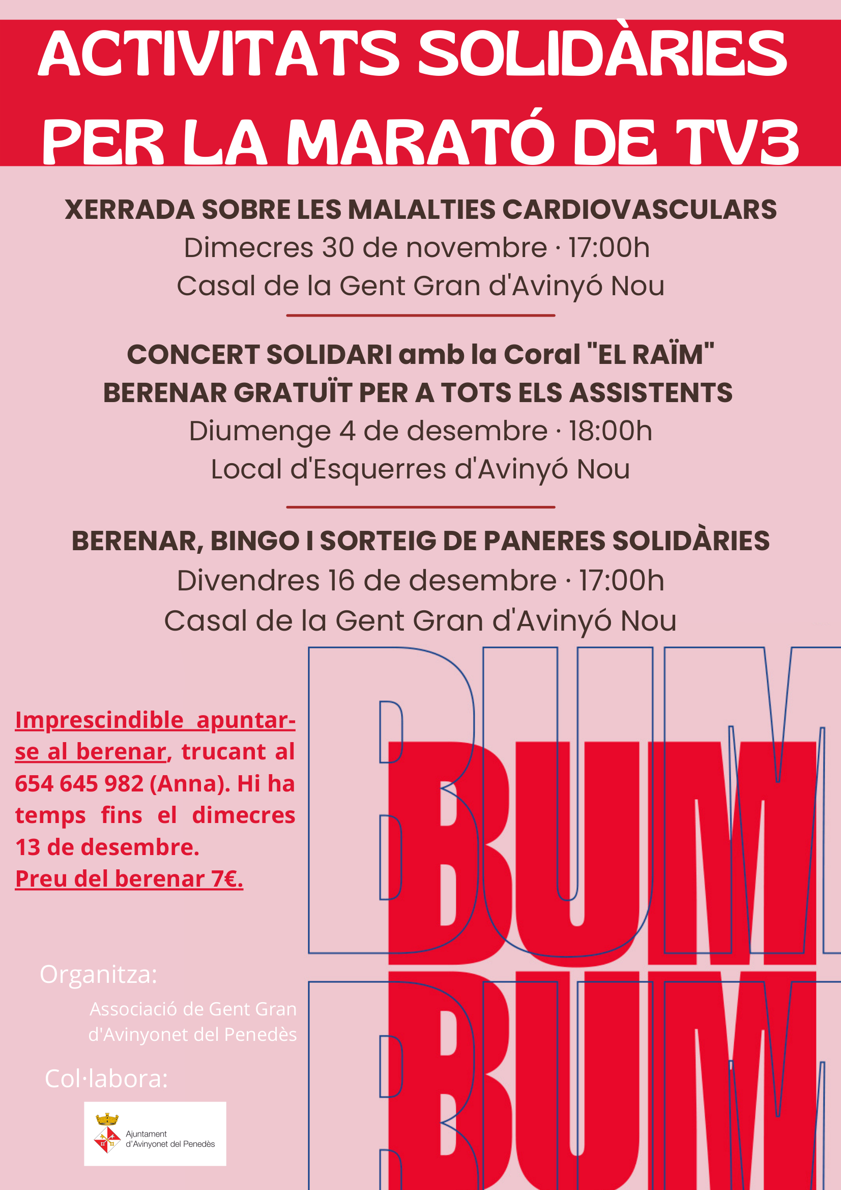 Activitats solidàries per la Marató de TV3