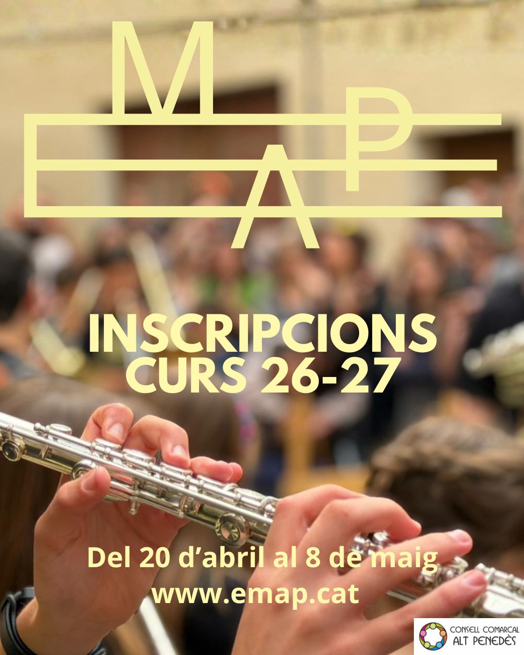Obertes les inscripcions per al curs 2026-2027 de l�??Escola de Música de l�??Alt Penedès