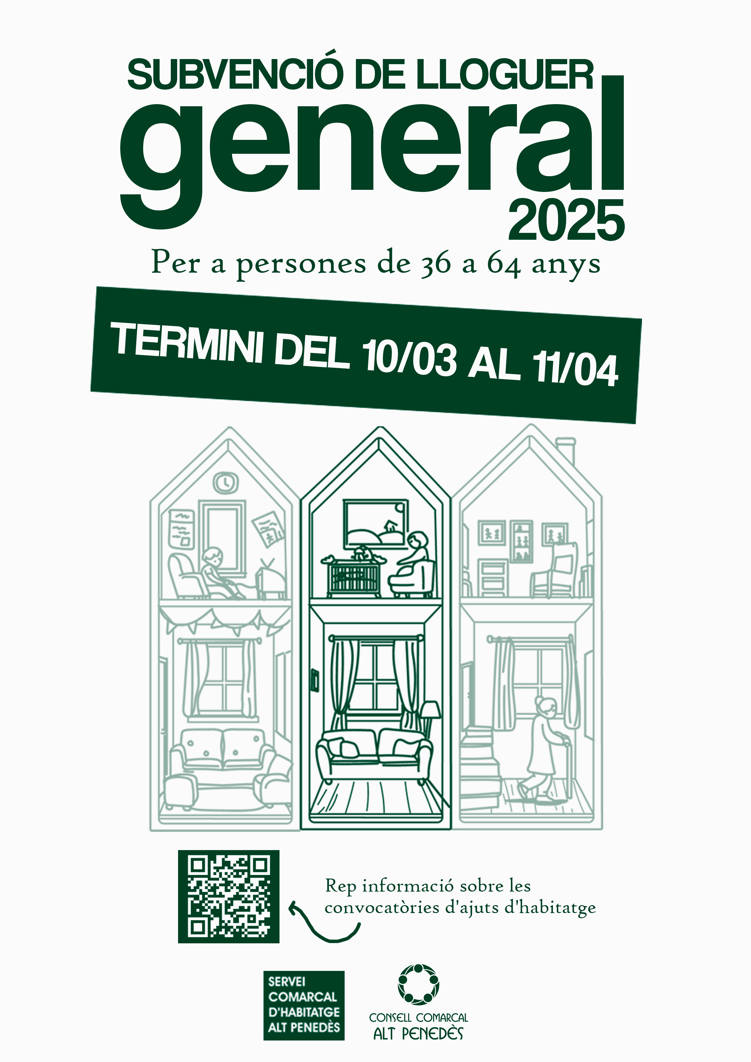 Subvencions per al pagament del lloguer (36 a 64 anys)