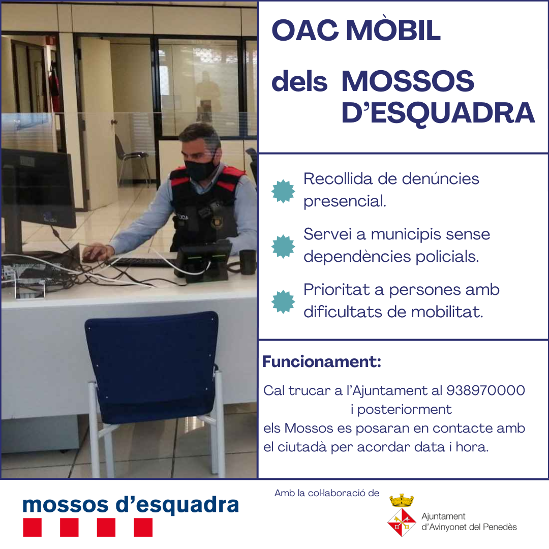 Nou servei d'OAC Mòbil dels Mossos d'esquadra