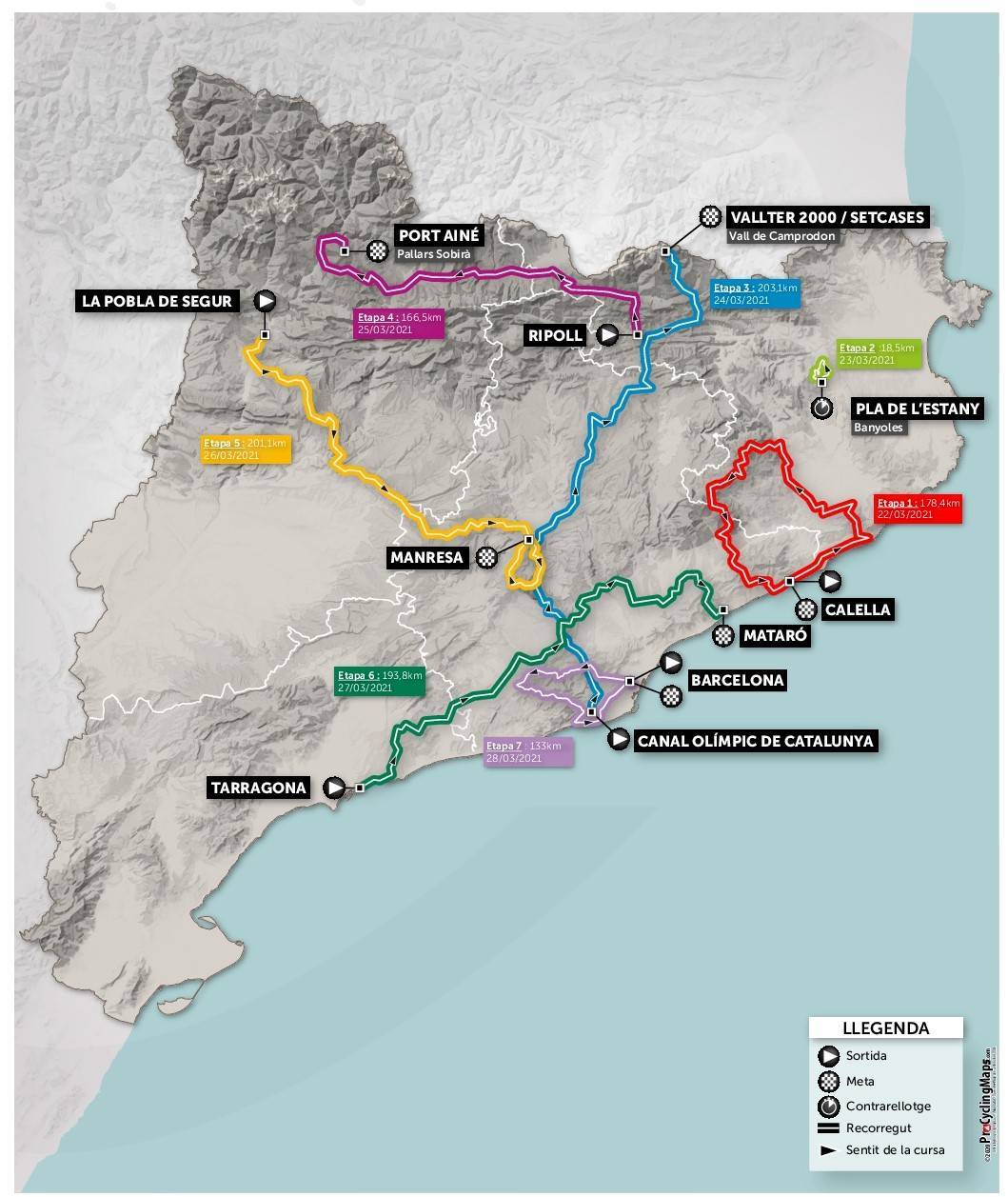 L'edició 100 de la Volta a Catalunya passa per Avinyonet