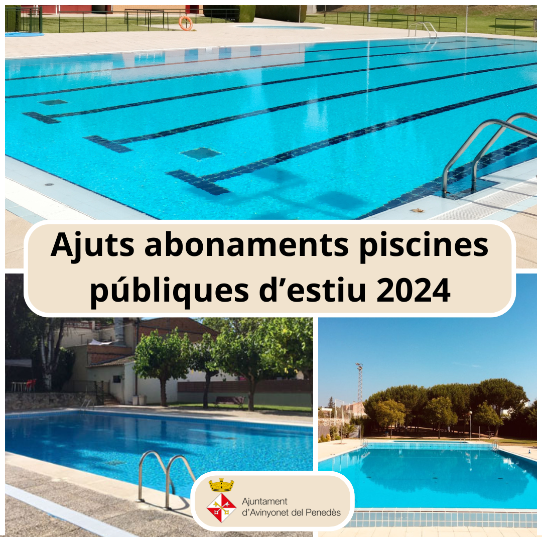 Ajuts per als abonaments d'accés a les piscines públiques temporada estiu 2023