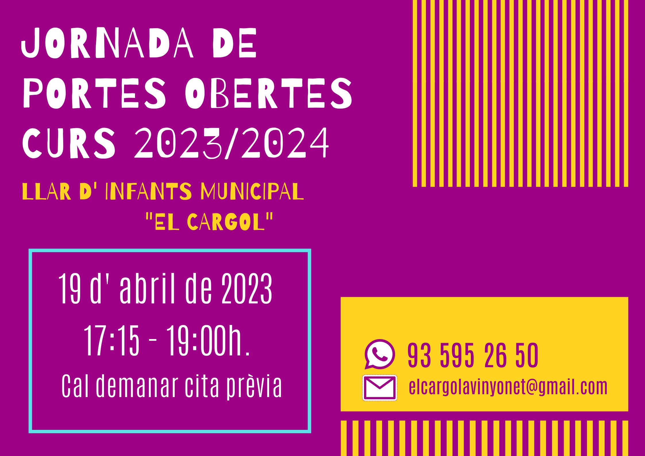 Jornada de portes obertes a la llar d'infants