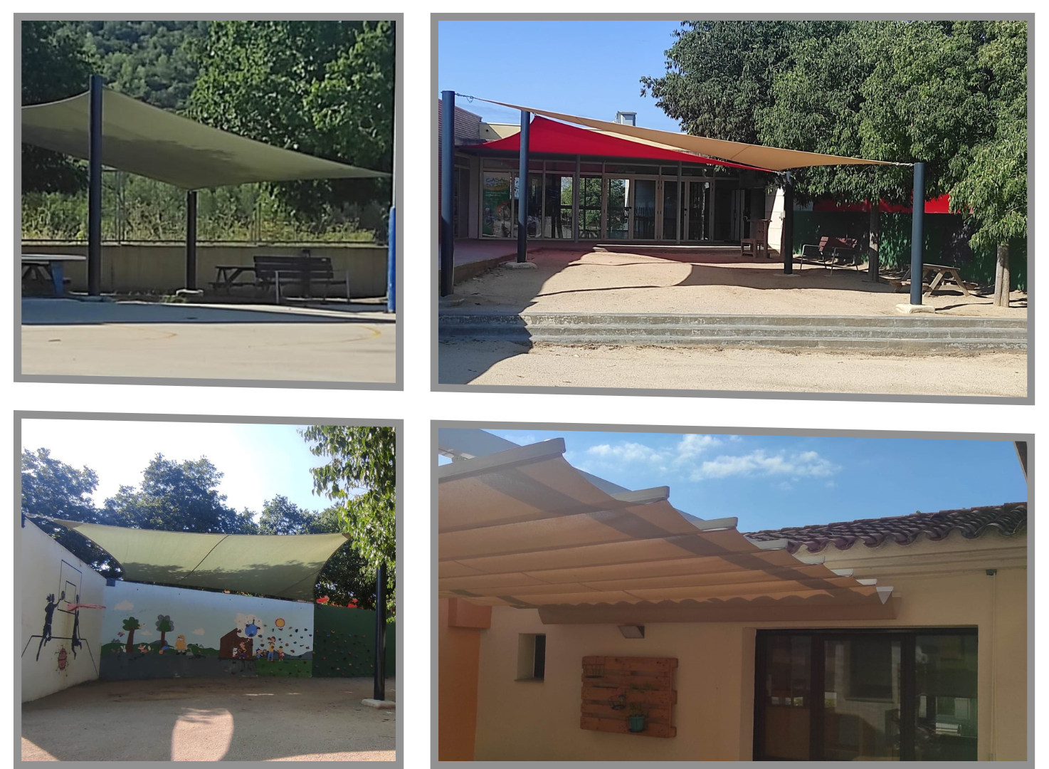 Instal·lació de tendals als centres educatius municipals per fer front a les onades de calor